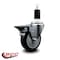 Service Caster 4'' Black Poly Swivel 1-3/8'' Expanding Stem Caster with Brake SCC-EX20S414-PPUB-BLK-PLB-138 - alternate 4